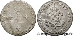 LOUIS XV DIT LE BIEN AIMÉ Double sol de billon 1739 Lyon