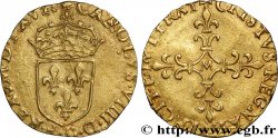 CHARLES IX Demi-écu d or au soleil, 1er type 1565 Toulouse AU