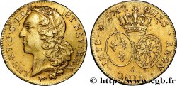 LOUIS XV DIT LE BIEN AIMÉ Double louis d’or aux écus ovales, tête ceinte d’un bandeau 1742 Paris