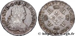 LOUIS XV  THE WELL-BELOVED  Demi-écu à la croix fleurdelisée couronnée et aux huit L 1725 Amiens AU