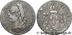LOUIS XV  THE WELL-BELOVED  Dixième d’écu aux branches d’olivier, buste lauré 1773 Paris VF