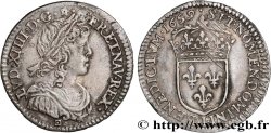 LOUIS XIV THE SUN KING Douzième d écu, portrait à la mèche longue 1659 Limoges