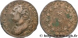 LOUIS XVI (MONARQUE CONSTITUTIONNEL) 12 deniers dit au faisceau , type FRANÇOIS 1791 Paris