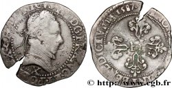 HENRI III Demi-franc au col plat 1587 Amiens