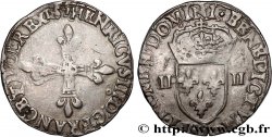 HENRI III Quart d écu, croix de face 1579 Rennes