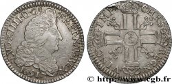 LOUIS XIV  THE SUN KING  Quart d écu aux huit L, 1er type 1691 Troyes XF/AU