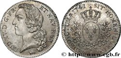 LOUIS XV DIT LE BIEN AIMÉ Cinquième d’écu aux branches d’olivier, tête ceinte d’un bandeau 1741 Paris