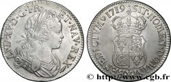 LOUIS XV  THE WELL-BELOVED  Écu dit  de France-Navarre  1719 Amiens AU