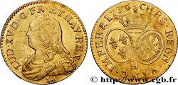 LOUIS XV DIT LE BIEN AIMÉ Louis d or aux écus ovales, buste habillé 1736 La Rochelle