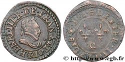 HENRI III Denier tournois, type de Saint-Lô 1586 Saint-Lô