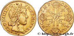 LOUIS XIV  THE SUN KING  Louis d’or aux huit L, portrait à la mèche longue 1652 Angers AU