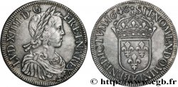 LOUIS XIV THE SUN KING Écu, portrait à la mèche longue 1648 Bordeaux