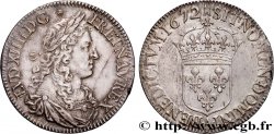 LOUIS XIV  THE SUN KING  Demi-écu, portrait apollinien 1672 Paris AU/AU