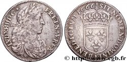 LOUIS XIV  THE SUN KING  Quart d écu, portrait apollinien 1666 Paris XF