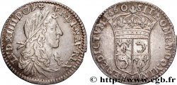 LOUIS XIV  THE SUN KING  Douzième d écu de Dauphiné, portrait apollinien 1660 Grenoble AU/AU