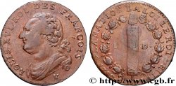 LOUIS XVI (MONARQUE CONSTITUTIONNEL) 12 deniers dit au faisceau , type FRANCOIS 1792 Bordeaux