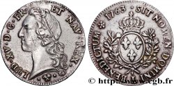 LOUIS XV  THE WELL-BELOVED  Écu aux branches d’olivier, tête ceinte d’un bandeau 1763 Bayonne VF/XF