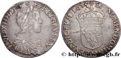 LOUIS XIV THE SUN KING Demi-écu, portrait à la mèche longue 1655 Limoges
