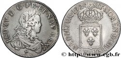 LOUIS XV  THE WELL-BELOVED  Écu à l’écu de France 1724 Rennes XF/AU
