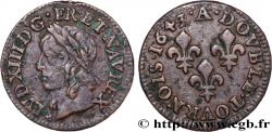 LOUIS XIII LE JUSTE Double tournois, type de Warin 1643 Corbeil