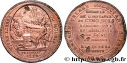REVOLUTION COINAGE Monneron de 5 sols au serment (An IV), 3e type 1792 Birmingham, Soho