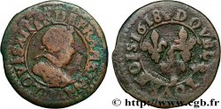 LOUIS XIII LE JUSTE Double tournois, type 4 1618 Lyon