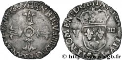HENRI IV LE GRAND Huitième d écu, croix feuillue de face 1609 Bordeaux
