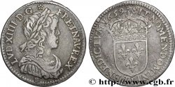 LOUIS XIV THE SUN KING Douzième d écu, portrait à la mèche longue 1659 Limoges