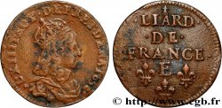 LOUIS XIV THE SUN KING Liard de cuivre, 2e type 1656 Meung-sur-Loire