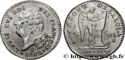 LOUIS XVI 15 sols dit au génie , type FRANCOIS 1792 Limoges