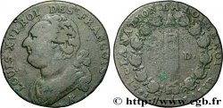 LOUIS XVI (MONARQUE CONSTITUTIONNEL) 12 deniers dit au faisceau , type FRANÇOIS 1791 Bordeaux