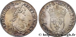 LOUIS XIV  THE SUN KING  Demi-écu, portrait à la mèche courte 1650 Lyon AU