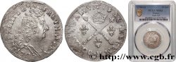 LOUIS XIV LE GRAND OU LE ROI SOLEIL 10 sols aux insignes 1704 La Rochelle