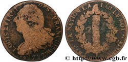 LOUIS XVI (MONARQUE CONSTITUTIONNEL) 2 sols dit au faisceau , type FRANÇOIS 1792 Metz