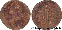 LOUIS XVI (MONARQUE CONSTITUTIONNEL) 2 sols dit au faisceau , type FRANCOIS 1792 Orléans