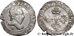 HENRI III Demi-franc au col plat 1587 Rouen