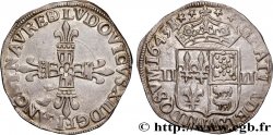 LOUIS XIII  Quart d écu de Béarn 1643 Morlaàs AU