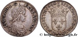 LOUIS XIV  THE SUN KING  Douzième d écu, portrait à la mèche courte 1644 Paris, Monnaie de Matignon AU