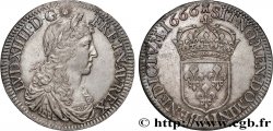 LOUIS XIV  THE SUN KING  Demi-écu, portrait apollinien 1666 Paris AU