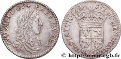 LOUIS XIV  THE SUN KING  Douzième d écu de Dauphiné, portrait apollinien 1660 Grenoble AU