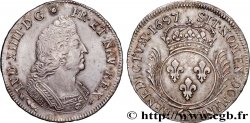 LOUIS XIV  THE SUN KING  Écu aux palmes 1697 La Rochelle AU/AU