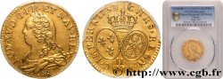 LOUIS XV DIT LE BIEN AIMÉ Louis d or aux écus ovales, buste habillé 1733 La Rochelle