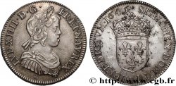 LOUIS XIV  THE SUN KING  Quart d écu, portrait à la mèche courte 1645 Lyon AU