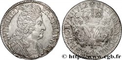 LOUIS XIV LE GRAND OU LE ROI SOLEIL Écu aux trois couronnes 1712 Nantes