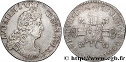 LOUIS XIV  THE SUN KING  Quart d écu aux huit L, 2e type 1704  Paris AU/XF