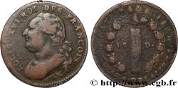 LOUIS XVI (MONARQUE CONSTITUTIONNEL) 12 deniers dit au faisceau , type FRANCOIS 1792 Marseille