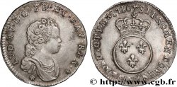 LOUIS XV  THE WELL-BELOVED  Dixième d’écu à l’écu rond couronné 1716 Montpellier AU
