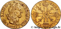 LOUIS XIV  THE SUN KING  Louis d or aux huit L, portrait apollinien 1669 Lyon AU