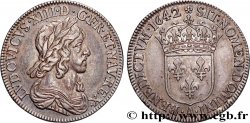 LOUIS XIII  Quart d écu, buste drapé et cuirassé (2e buste de Jean Warin) 1642 Paris, Monnaie de Matignon AU