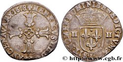 HENRI IV LE GRAND Quart d écu, croix feuillue de face 1608 Bayonne
